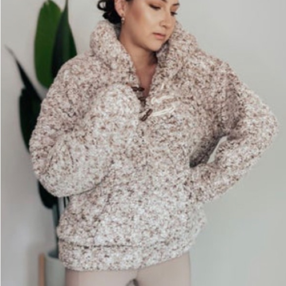 Teddy Bear fleece 1/2 zip POL pullover🧸